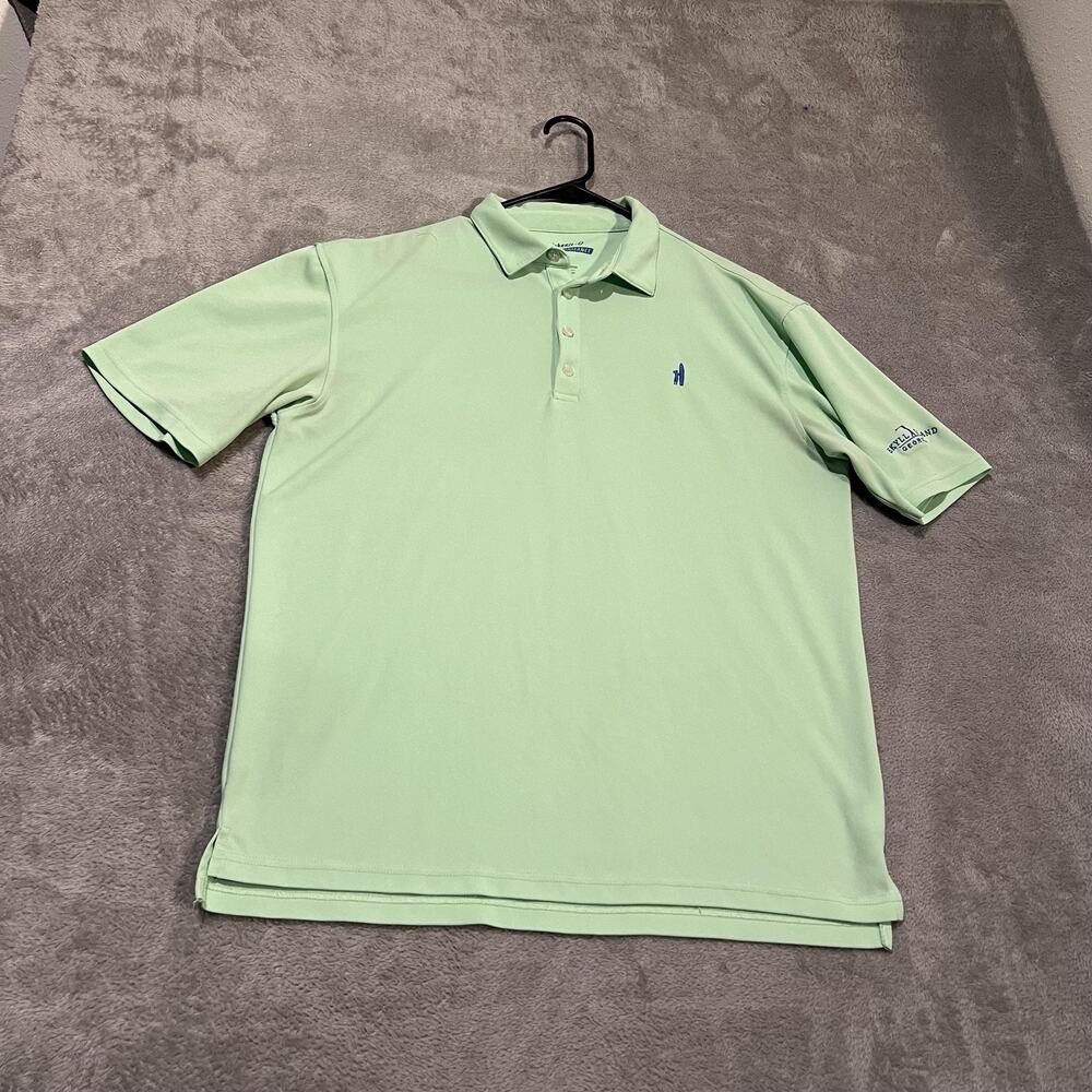 johnnie-O Polo Shirt Mens Large Green Prep-Formance Golf Hilton Head